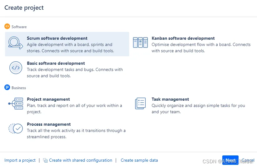 Jira - create project_创建项目
